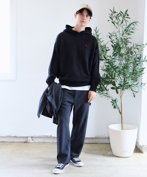 GLOBAL WORK(グローバルワーク)の「【BEVERLY HILLS POLO CLUB】UNISEX/フーディニット/685519(ニット/セーター・メンズ・ブラック/杢グレー・SMALL/MEDIUM/LARGE)」の15枚目の写真