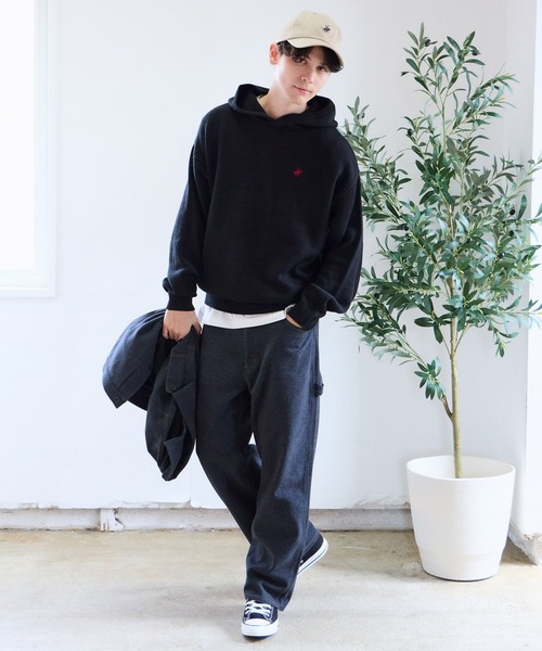 GLOBAL WORK(グローバルワーク)の「【BEVERLY HILLS POLO CLUB】UNISEX/フーディニット/685519(ニット/セーター・メンズ・ブラック/杢グレー・SMALL/MEDIUM/LARGE)」の18枚目の写真