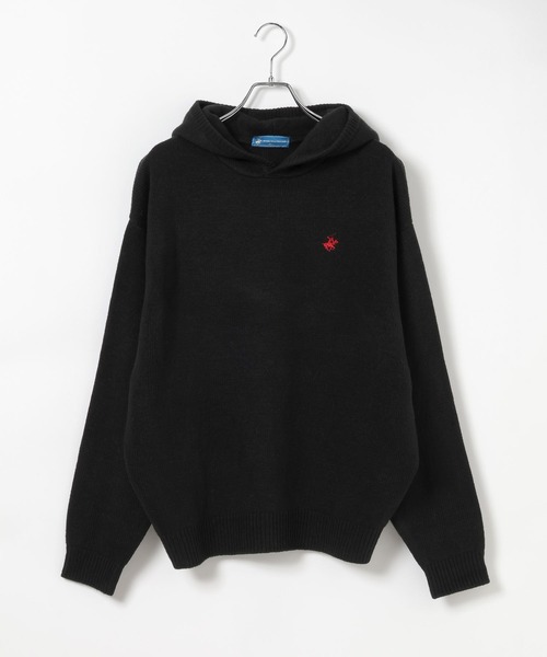 GLOBAL WORK(グローバルワーク)の「【BEVERLY HILLS POLO CLUB】UNISEX/フーディニット/685519(ニット/セーター・メンズ・ブラック/杢グレー・SMALL/MEDIUM/LARGE)」の4枚目の写真