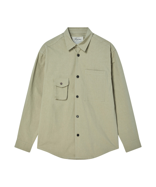 Beyond Closet（-）の「[COLLECTION LINE] ガーメントダイミリタリーオーバーシャツ ベージュ（シャツ/ブラウス・メンズ・その他・MEDIUM/LARGE）」の2枚目の写真