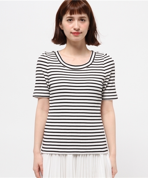 Heather（ヘザー）の「テレコパワショルTシャツ　716587　（Tシャツ/カットソー・レディース・ネイビー/オフホワイト/グレー/ホワイト系その他/ピンク系その他/マルチ・FREE）」の13枚目の写真