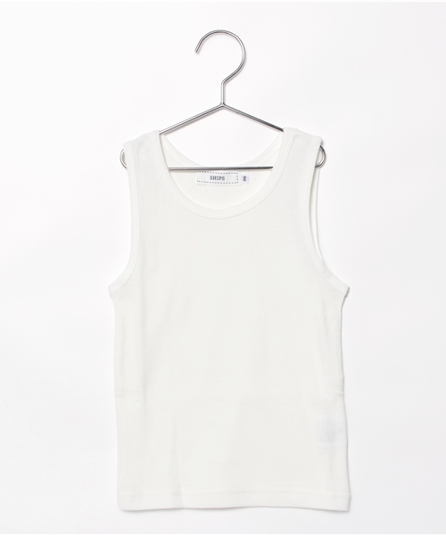 SHIPS KIDS(シップスキッズ)の「SHIPS KIDS:プレーン タンクトップ(100~130cm)(タンクトップ・キッズ・オフホワイト/グレー・110/130/100/120)」の1枚目の写真