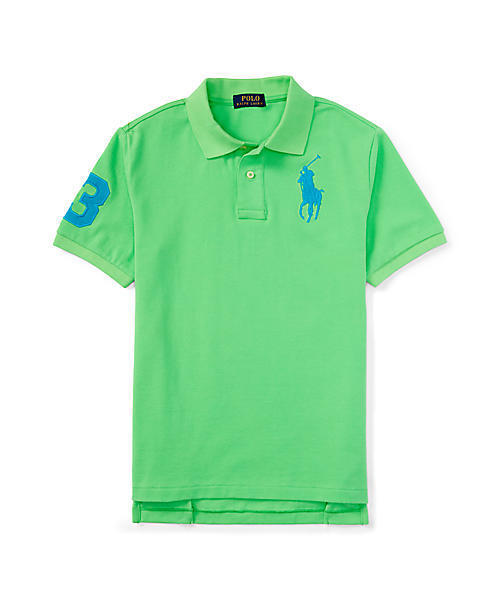 POLO RALPH LAUREN CHILDRENSWEAR(ポロ ラルフ ローレン チルドレンズウェア)の「Big Pony コットン メッシュ ポロシャツ(ポロシャツ・キッズ・ホワイト/イエロー/ターコイズブルー/ベージュ系1・3T/4T)」の3枚目の写真