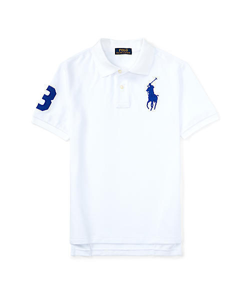 POLO RALPH LAUREN CHILDRENSWEAR(ポロ ラルフ ローレン チルドレンズウェア)の「Big Pony コットン メッシュ ポロシャツ(ポロシャツ・キッズ・ホワイト/イエロー/ターコイズブルー/ベージュ系1・3T/4T)」の2枚目の写真