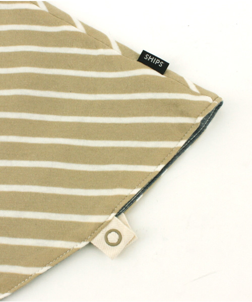 SHIPS KIDS（シップスキッズ）の「SHIPS KIDS:ボーダー/シャンブレー リバーシブル マント（girls)（ポンチョ・キッズ・オフホワイト/ライトグレー/ベージュ・ONE SIZE）」の6枚目の写真