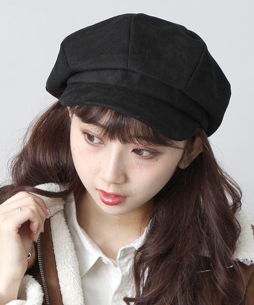 WEGO（ウィゴー）の「WEGO/スエードキャスケット（キャスケット・レディース・ブラック/ブラウン・FREE）」の2枚目の写真