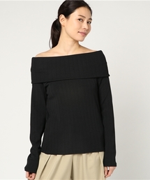 VENCEEXCHANGE | ワイドリブニットソーオフショル      (ニット/セーター)