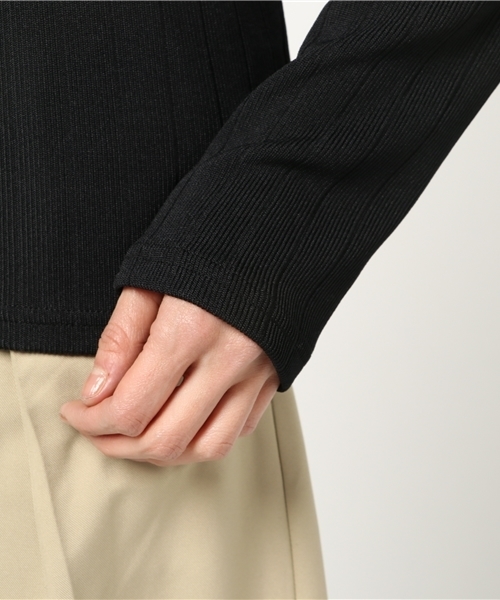 VENCEEXCHANGE（ヴァンスエクスチェンジ）の「ワイドリブニットソーオフショル      （ニット/セーター・レディース・ピンク/オフホワイト/ブラック/ライトブルー・MEDIUM）」の9枚目の写真