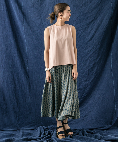 WORK NOT WORK URBAN RESEARCH(ワークノットワークアーバンリサーチ)の「WORK NOT WORK バックタックポンチノースリーブ(Tシャツ/カットソー・レディース・ネイビー/ホワイト/ピンク・FREE)」の6枚目の写真