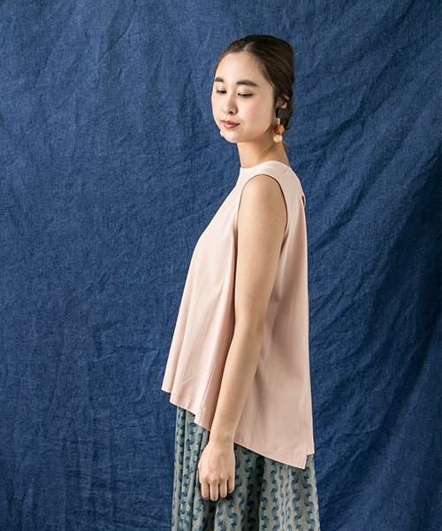 WORK NOT WORK URBAN RESEARCH(ワークノットワークアーバンリサーチ)の「WORK NOT WORK バックタックポンチノースリーブ(Tシャツ/カットソー・レディース・ネイビー/ホワイト/ピンク・FREE)」の7枚目の写真