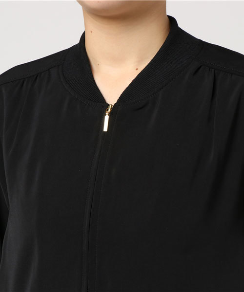 Honeys（ハニーズ）の「リブブルゾン（ブルゾン・レディース・ネイビー/ブラック/ライトピンク/カーキ/グレー・L/M）」の14枚目の写真