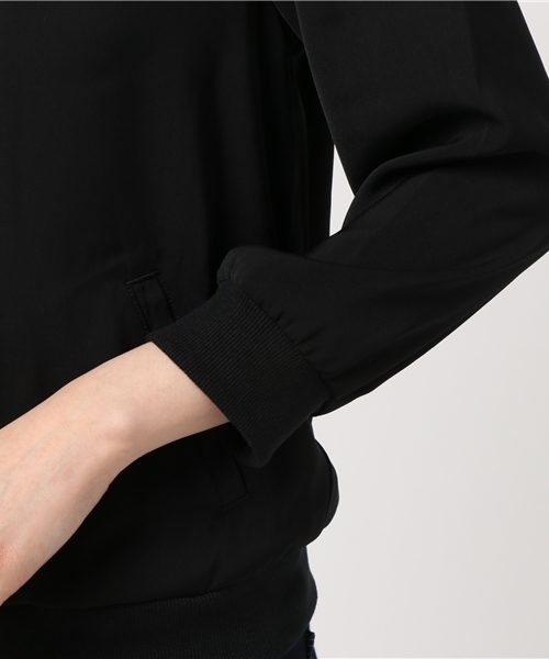 Honeys（ハニーズ）の「リブブルゾン（ブルゾン・レディース・ネイビー/ブラック/ライトピンク/カーキ/グレー・L/M）」の6枚目の写真