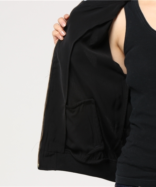 Honeys（ハニーズ）の「リブブルゾン（ブルゾン・レディース・ネイビー/ブラック/ライトピンク/カーキ/グレー・L/M）」の9枚目の写真