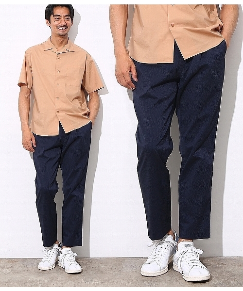 ADAM ET ROPE'(アダムエロペ)の「COOLMAX シアサッカーイージーパンツ(その他パンツ・メンズ・ネイビー/サックスブルー/ブルー系その他2・L/M)」の1枚目の写真