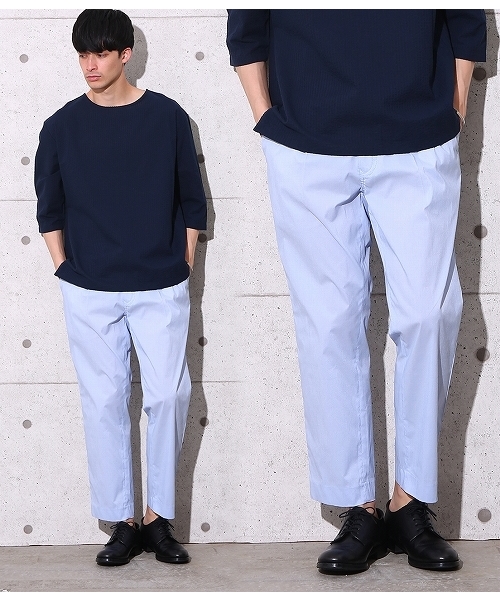 ADAM ET ROPE'(アダムエロペ)の「COOLMAX シアサッカーイージーパンツ(その他パンツ・メンズ・ネイビー/サックスブルー/ブルー系その他2・L/M)」の2枚目の写真