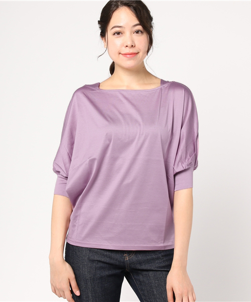 un dix cors（アンディコール）の「ボリュームスリーブカットソー（Tシャツ/カットソー・レディース・ブラック/ホワイト/パープル・ﾌﾘ-）」の3枚目の写真