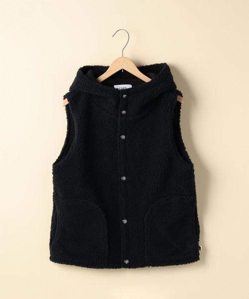 coen（コーエン）の「【昨年大ヒット・追加予約】フーデッドボアベスト(ベージュ→WEB限定)（ベスト・レディース・ベージュ/ネイビー/オフホワイト・LARGE/MEDIUM）」の10枚目の写真