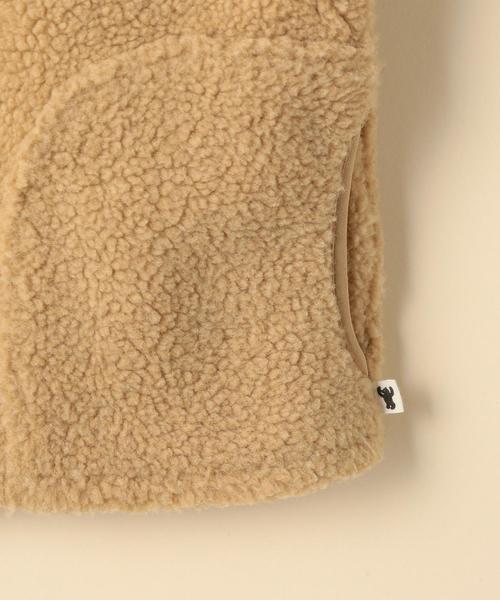 coen（コーエン）の「【昨年大ヒット・追加予約】フーデッドボアベスト(ベージュ→WEB限定)（ベスト・レディース・ベージュ/ネイビー/オフホワイト・LARGE/MEDIUM）」の20枚目の写真