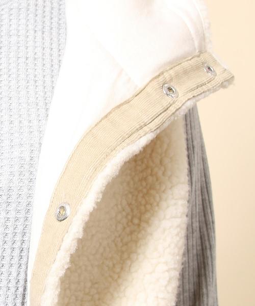 coen（コーエン）の「【昨年大ヒット・追加予約】フーデッドボアベスト(ベージュ→WEB限定)（ベスト・レディース・ベージュ/ネイビー/オフホワイト・LARGE/MEDIUM）」の15枚目の写真