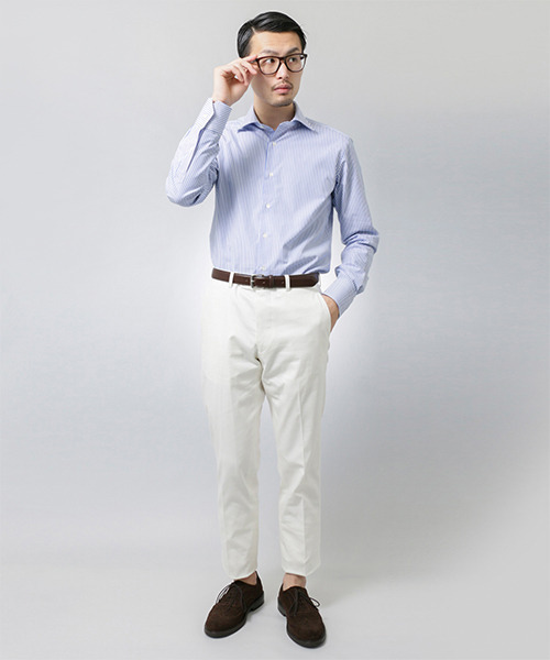 URBAN RESEARCH（アーバンリサーチ）の「UR TAILOR ワイドロンストシャツ（シャツ/ブラウス・メンズ・ブルー・39）」の6枚目の写真