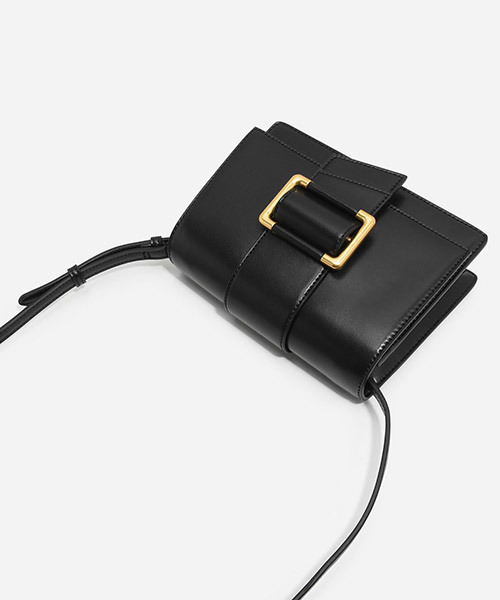 CHARLES & KEITH(チャールズ & キース)の「オーバーサイズバックルスリングバッグ / OVERSIZED BUCKLE SLING BAG(メッセンジャーバッグ・レディース・バーガンディー/ブラック・S)」の5枚目の写真