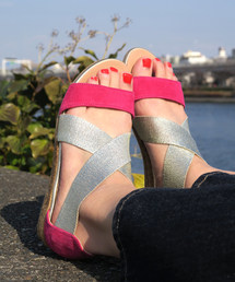 エラスティックエスパドリーユサンダル