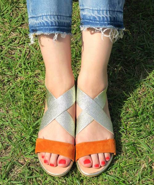 GAIMO（ガイモ）の「エラスティックエスパドリーユサンダル（サンダル・レディース・ホワイト/オレンジ/ベージュ/ターコイズブルー/ブラック/ピンク/パイソン・35/36/37/38/39）」の6枚目の写真