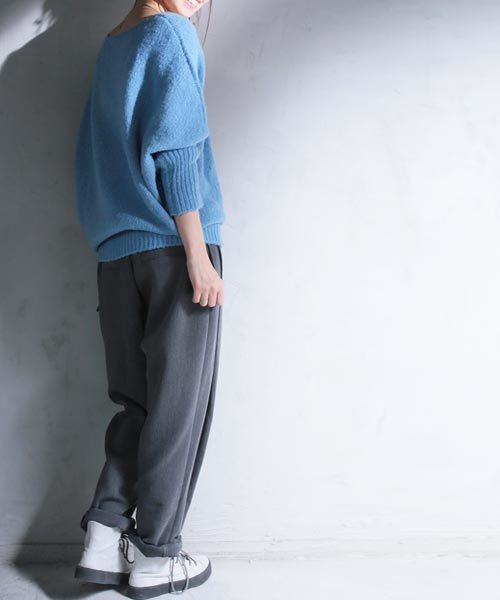 antiqua（アンティカ）の「モヘアデザインニット（ニット/セーター・レディース・ブラック/ベージュ/キャメル/ピンク/ライトブルー/ダークブラウン/ネイビー/ライトグレー・FREE）」の13枚目の写真