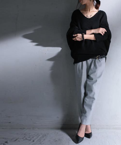 antiqua（アンティカ）の「モヘアデザインニット（ニット/セーター・レディース・ブラック/ベージュ/キャメル/ピンク/ライトブルー/ダークブラウン/ネイビー/ライトグレー・FREE）」の20枚目の写真