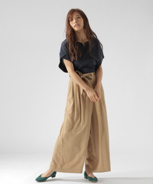 BAYFLOW(ベイフロー)の「ウエストリボンワイドパンツ 18AW(その他パンツ・レディース・チャコール/ベージュ/カーキ/ダークブルー・SMALL/MEDIUM)」の10枚目の写真