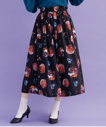 MERLOT | ポールドフローラル柄スカート7856(スカート)