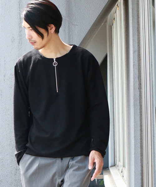 Confirm（コンファーム）の「Confirm / コンファーム 長袖ハーフZIPプルオーバー（Tシャツ/カットソー・メンズ・グレー/ブラック/ホワイト・L/M）」の3枚目の写真