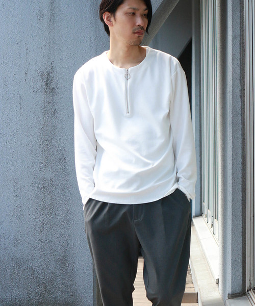 Confirm（コンファーム）の「Confirm / コンファーム 長袖ハーフZIPプルオーバー（Tシャツ/カットソー・メンズ・グレー/ブラック/ホワイト・L/M）」の14枚目の写真