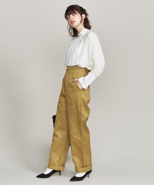 BEAUTY&YOUTH UNITED ARROWS（ビューティーアンドユースユナイテッドアローズ）の「＜JEAN_NERET＞ハイウエストベイカーパンツ ◆（その他パンツ・レディース・ベージュ・2/1）」の8枚目の写真