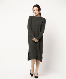 Editt by YECCA VECCA | ・ワッフル編みニットワンピース(ワンピース)