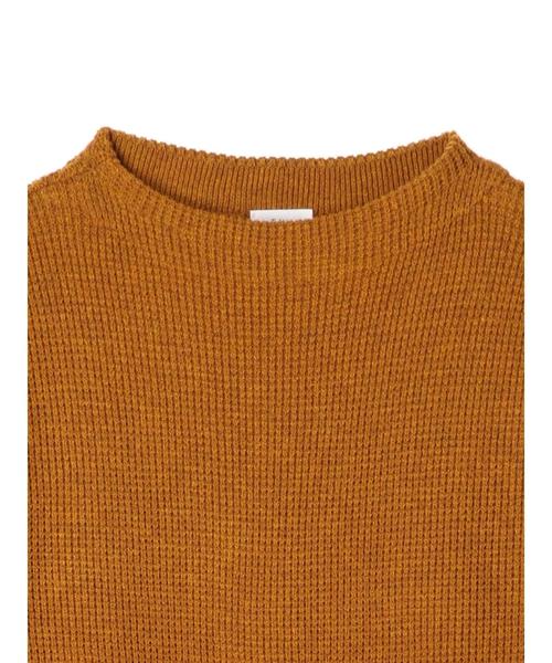 Editt by YECCA VECCA（エディットバイイェッカヴェッカ）の「・ワッフル編みニットワンピース（ワンピース・レディース・チャコールグレー/ベージュ/グリーン/マスタード・FREE）」の15枚目の写真