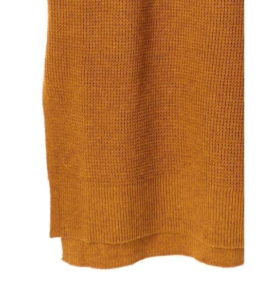 Editt by YECCA VECCA（エディットバイイェッカヴェッカ）の「・ワッフル編みニットワンピース（ワンピース・レディース・チャコールグレー/ベージュ/グリーン/マスタード・FREE）」の17枚目の写真