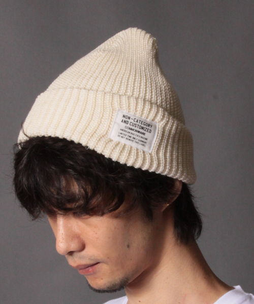 AMERICAN RAG CIE（アメリカンラグシー）の「AMERICAN RAG CIE&Magine COMMONWARE カラーニットキャップ∴（ニットキャップ/ビーニー・メンズ・ブラック/ブルー/レッド/オフホワイト/グレー/オリーブ/ネイビー/バーガンディー・FREE）」の2枚目の写真