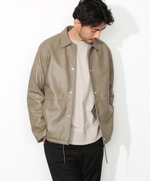 ADAM ET ROPE'（アダムエロペ）の「レザーコーチジャケット（その他アウター・メンズ・ブラック/オリーブ/キャメル・S/M/L）」の15枚目の写真