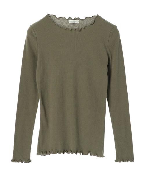 earth music&ecology（アースミュージックアンドエコロジー）の「メロウボートネックプルオーバー ●＊（Tシャツ/カットソー・レディース・杢グレー/イエロー/アイボリー/カーキ/ラベンダー/ブラック/その他7/ネイビー・M/S）」の13枚目の写真