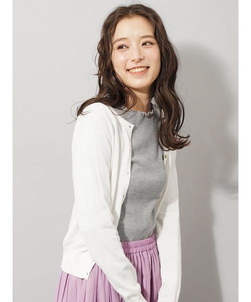 earth music&ecology（アースミュージックアンドエコロジー）の「メロウボートネックプルオーバー ●＊（Tシャツ/カットソー・レディース・杢グレー/イエロー/アイボリー/カーキ/ラベンダー/ブラック/その他7/ネイビー・M/S）」の19枚目の写真