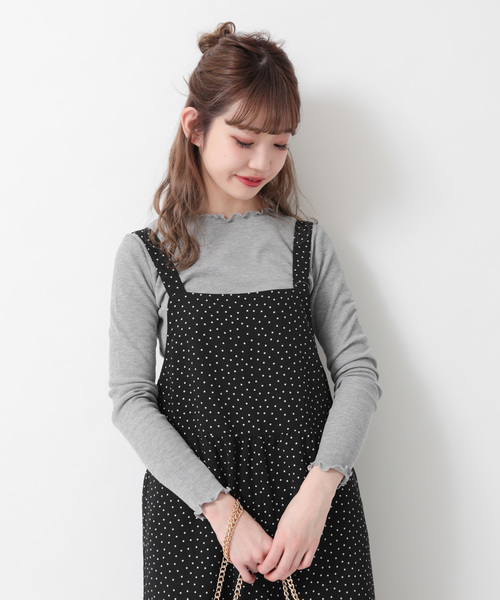 earth music&ecology（アースミュージックアンドエコロジー）の「メロウボートネックプルオーバー ●＊（Tシャツ/カットソー・レディース・杢グレー/イエロー/アイボリー/カーキ/ラベンダー/ブラック/その他7/ネイビー・M/S）」の3枚目の写真