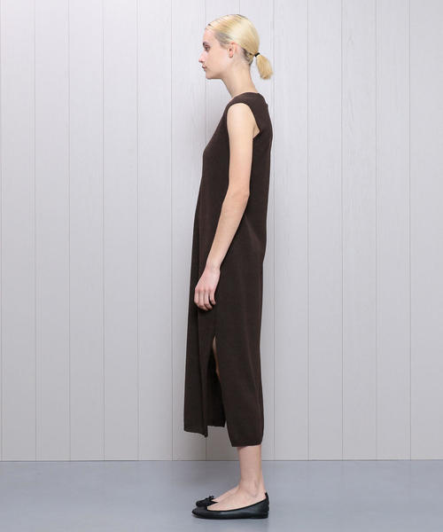 H　BEAUTY&YOUTH UNITED ARROWS（エイチビューティーアンドユースユナイテッドアローズ）の「＜H＞BOUCLE KNIT V NECK DRESS/ワンピース（ワンピース・レディース・オフホワイト/イエロー/ダークブラウン・FREE）」の12枚目の写真