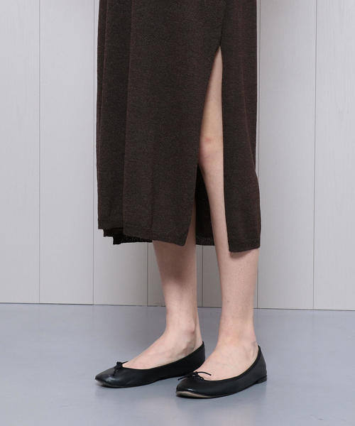 H　BEAUTY&YOUTH UNITED ARROWS（エイチビューティーアンドユースユナイテッドアローズ）の「＜H＞BOUCLE KNIT V NECK DRESS/ワンピース（ワンピース・レディース・オフホワイト/イエロー/ダークブラウン・FREE）」の8枚目の写真