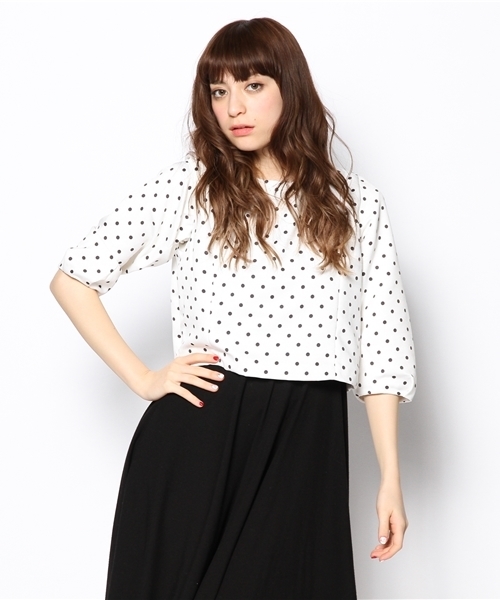 Chico(チコ)の「グログランドット5分袖(シャツ/ブラウス・レディース・ホワイト/サックスブルー/ネイビー・FREE)」の13枚目の写真