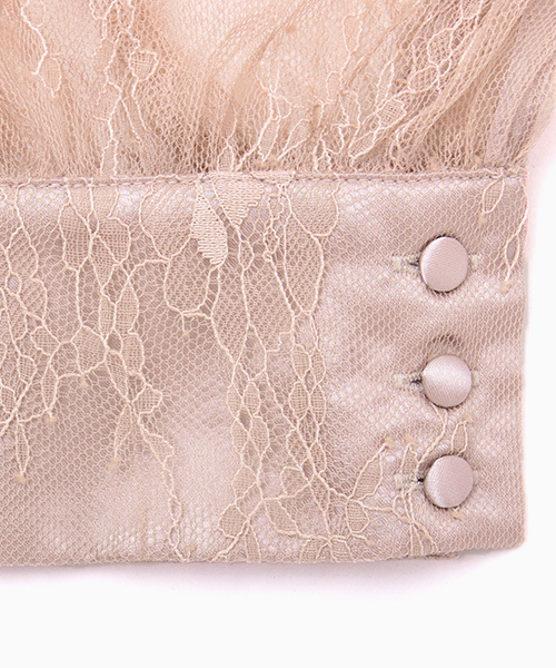 【セール】インナーキャミソール付きコードレースハイネックブラウス（シャツ/ブラウス）｜GIRL（ガール）