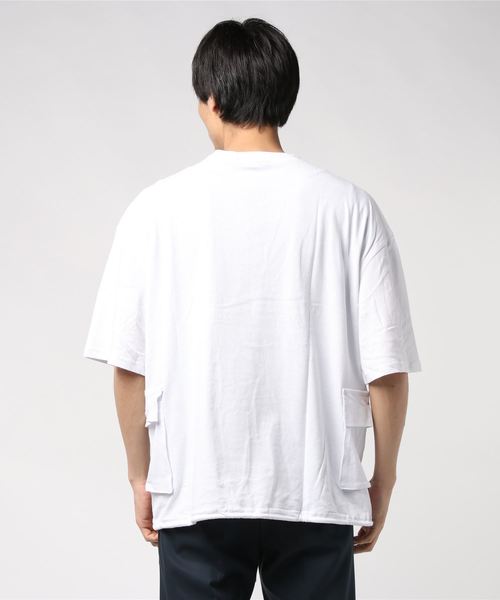revertical(リバーティカル)の「ダブルポケット ビッグシルエットTシャツ(Tシャツ/カットソー・メンズ・ホワイト/ブラック/ベージュ/ブラウン・M/L)」の6枚目の写真