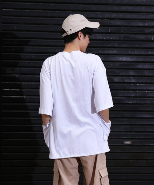 revertical(リバーティカル)の「ダブルポケット ビッグシルエットTシャツ(Tシャツ/カットソー・メンズ・ホワイト/ブラック/ベージュ/ブラウン・M/L)」の15枚目の写真
