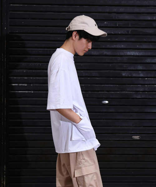 revertical(リバーティカル)の「ダブルポケット ビッグシルエットTシャツ(Tシャツ/カットソー・メンズ・ホワイト/ブラック/ベージュ/ブラウン・M/L)」の16枚目の写真