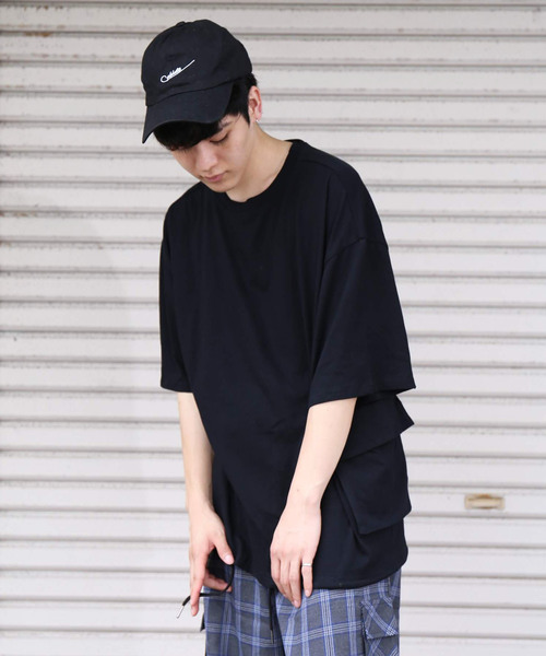 revertical(リバーティカル)の「ダブルポケット ビッグシルエットTシャツ(Tシャツ/カットソー・メンズ・ホワイト/ブラック/ベージュ/ブラウン・M/L)」の21枚目の写真